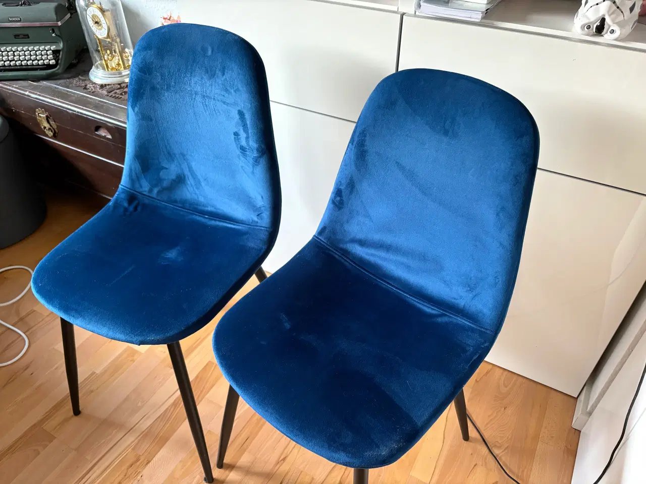 Billede 1 - Blå velour stole 