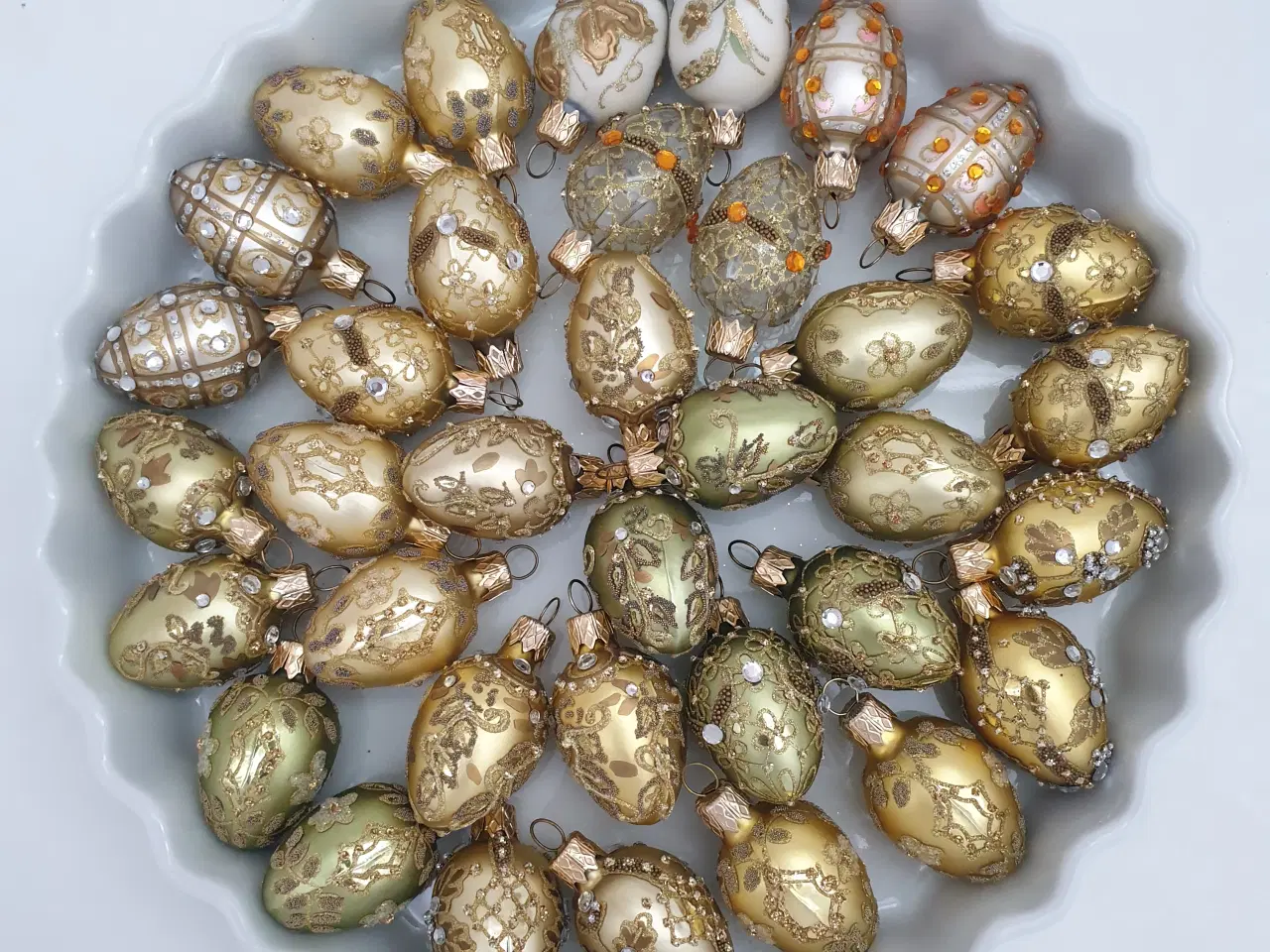 Billede 4 - Påske æg i hånddekoreret glas