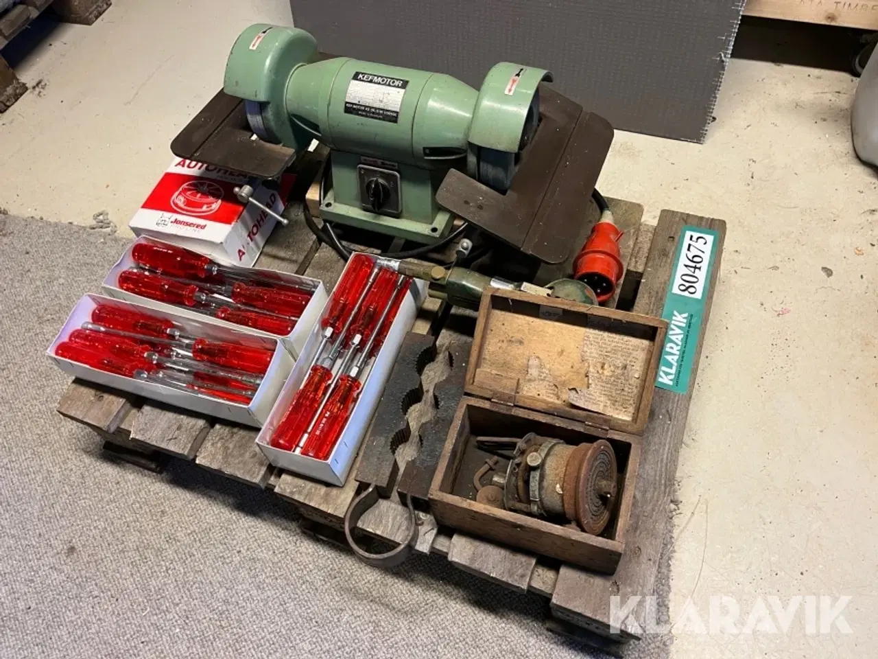 Billede 1 - Værktøjssliber KEFmotor HS3 med diverse værktøj