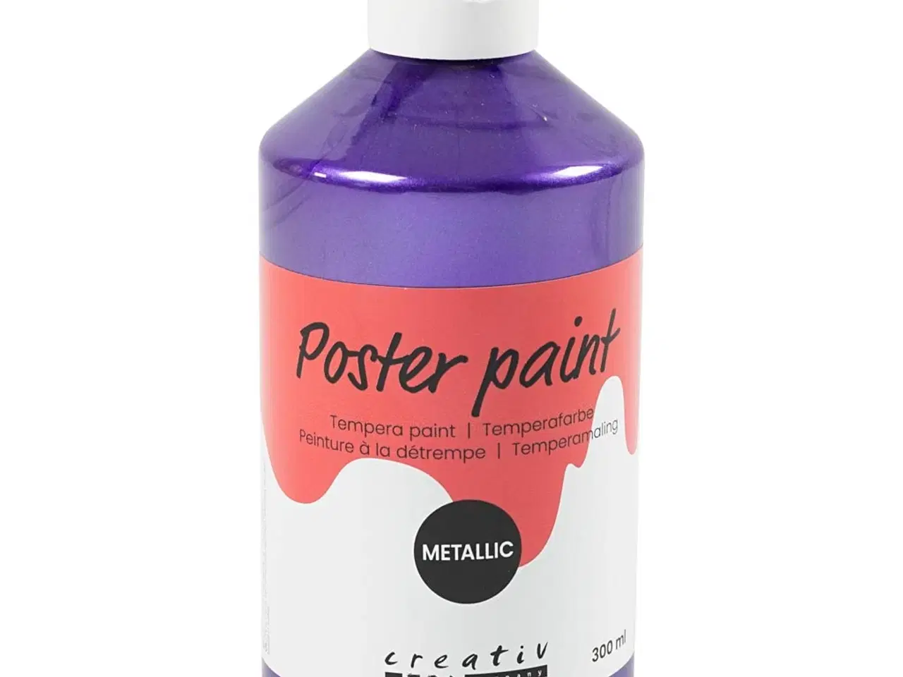 Billede 1 - Metallic Temperamaling Lilla 300ml - Glitrende Effekt