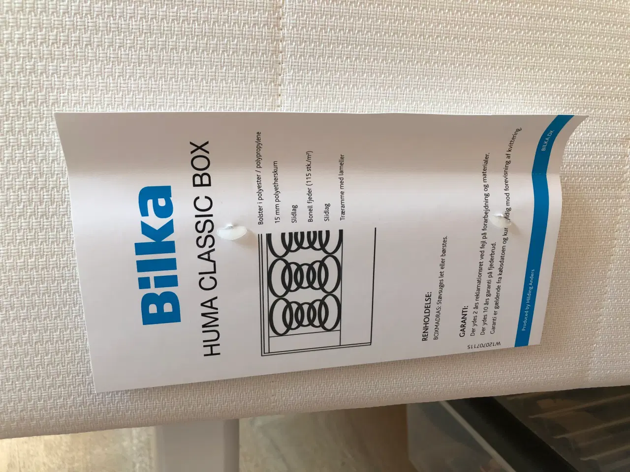 Billede 2 - 2 stk. 90x200 cm. boxmadrasser