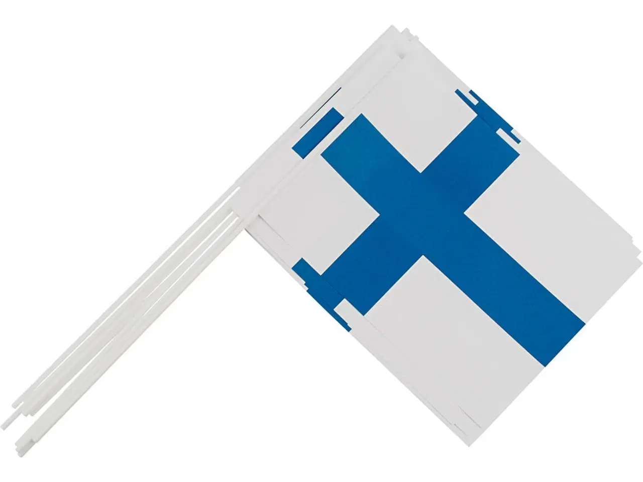 Billede 1 - Farverige papirflag - 10 stk. til festlige anledninger