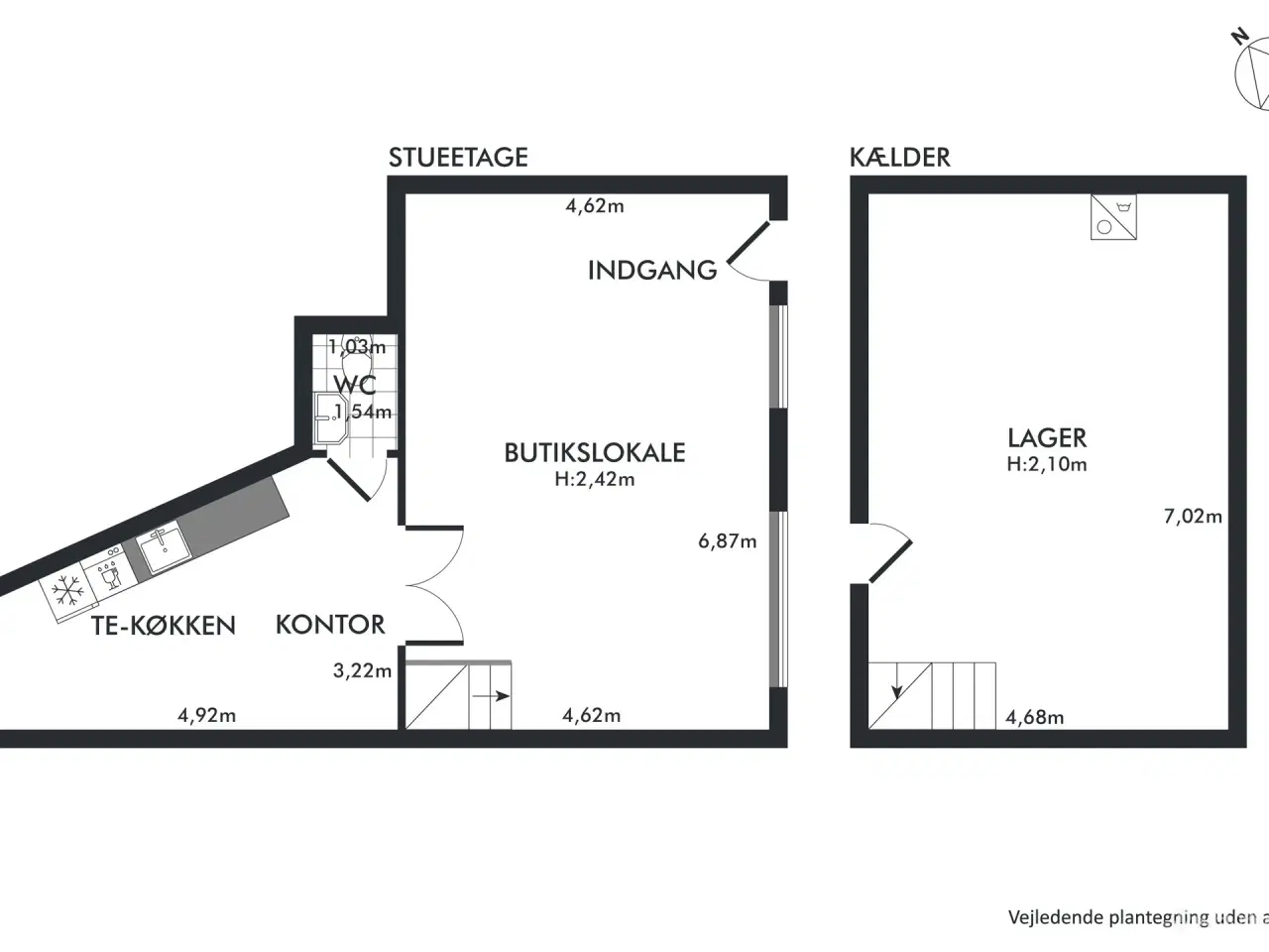 Billede 11 - 55 m² flot butik + højloftet kælder