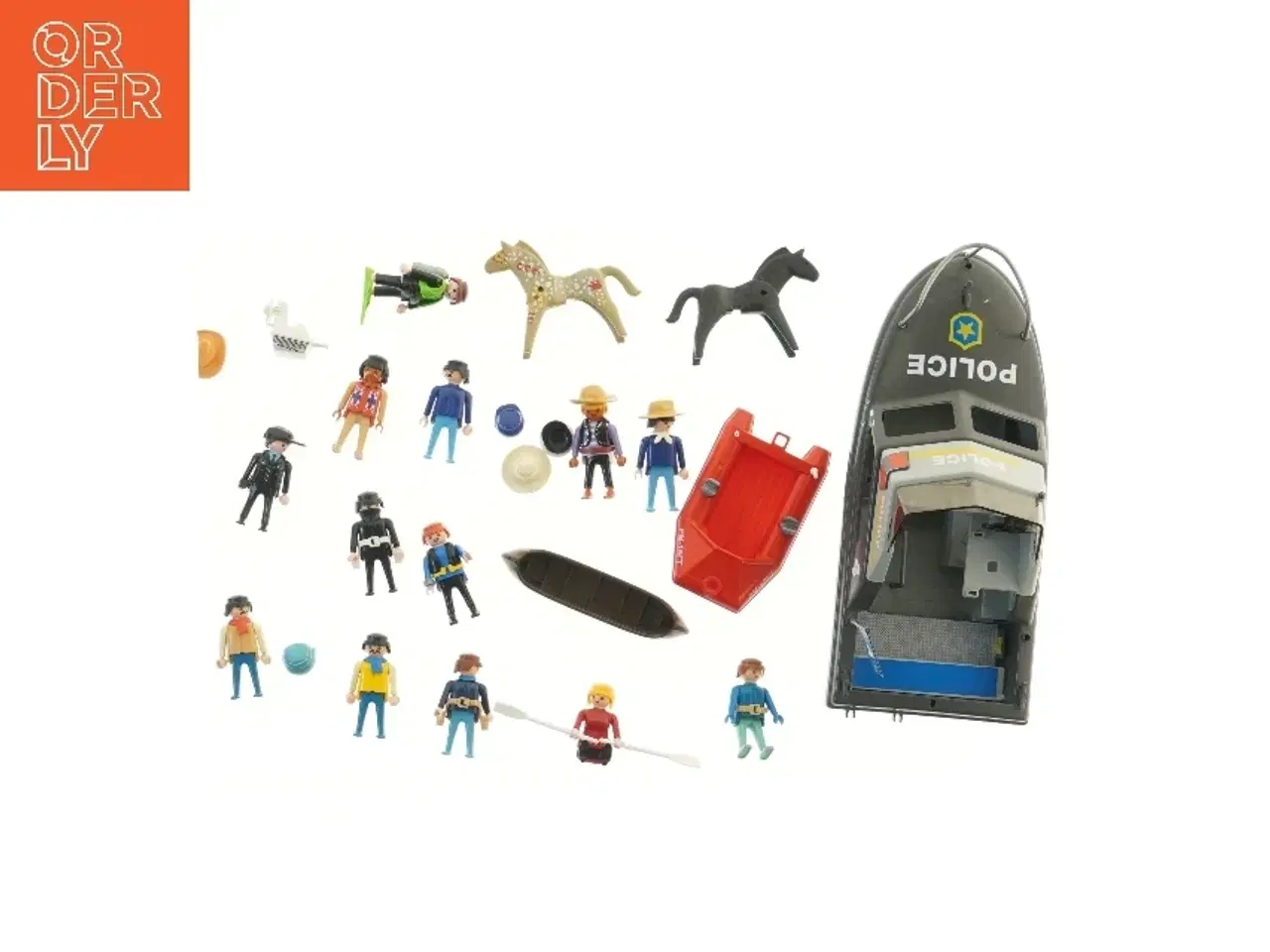Billede 1 - Playmobil politibåd sæt med figurer fra Playmobil
