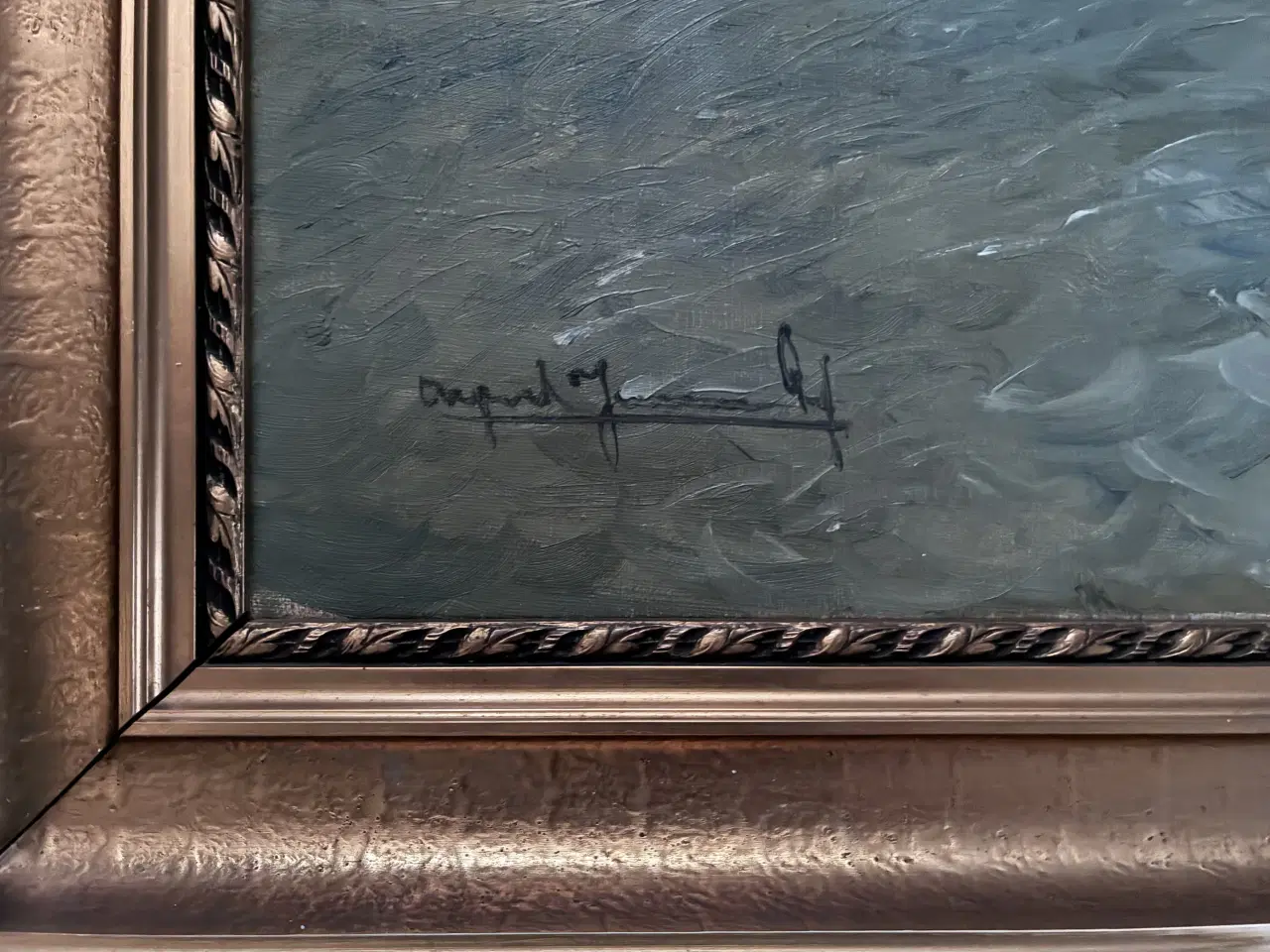 Billede 3 - Oliemaleri marinemaler Alfred Jensen (1859-