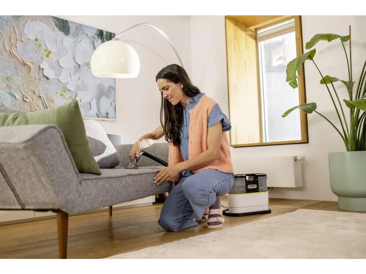 Billede 3 - Støvsuger til møbler og pletter Kärcher SE2 SPOT - gul, 1200 W