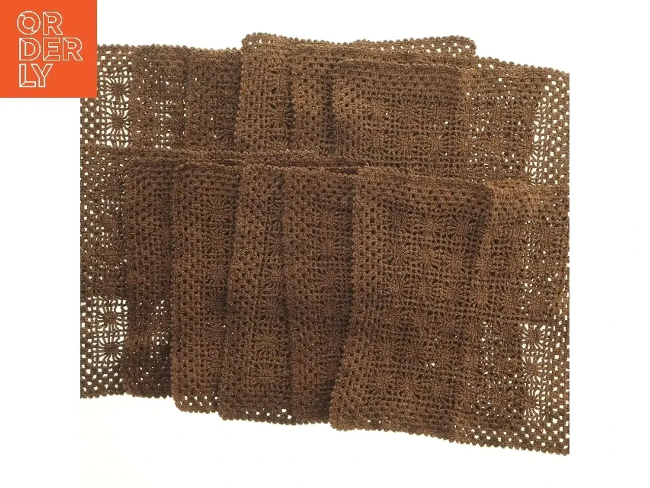 Billede 1 - Brune strikkede bomuld klude (str. 28x29 cm)