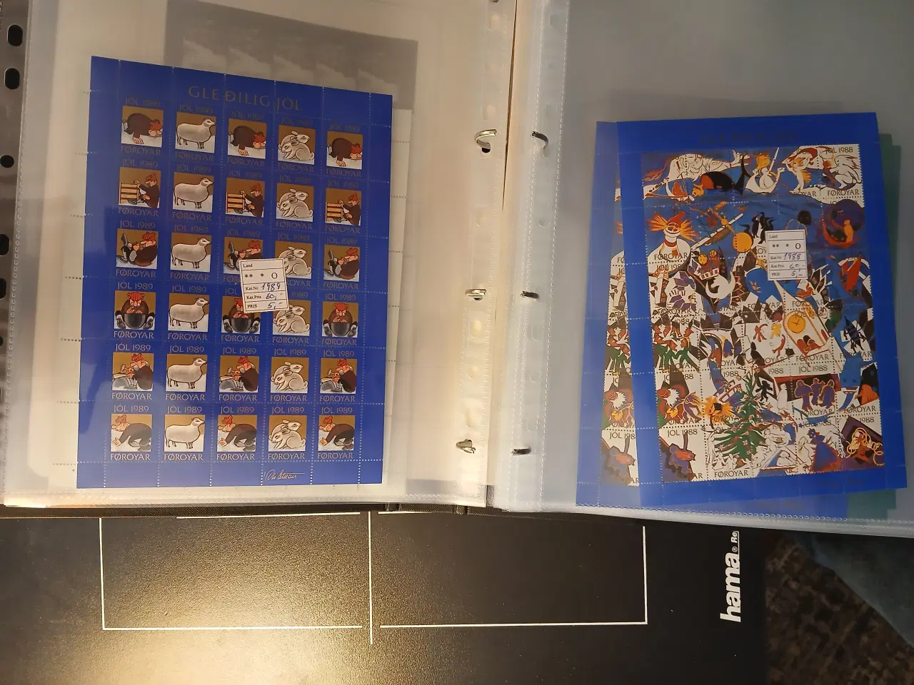 Billede 3 - Færø (29) Julemærkeark. Album med 19 postfriske ju