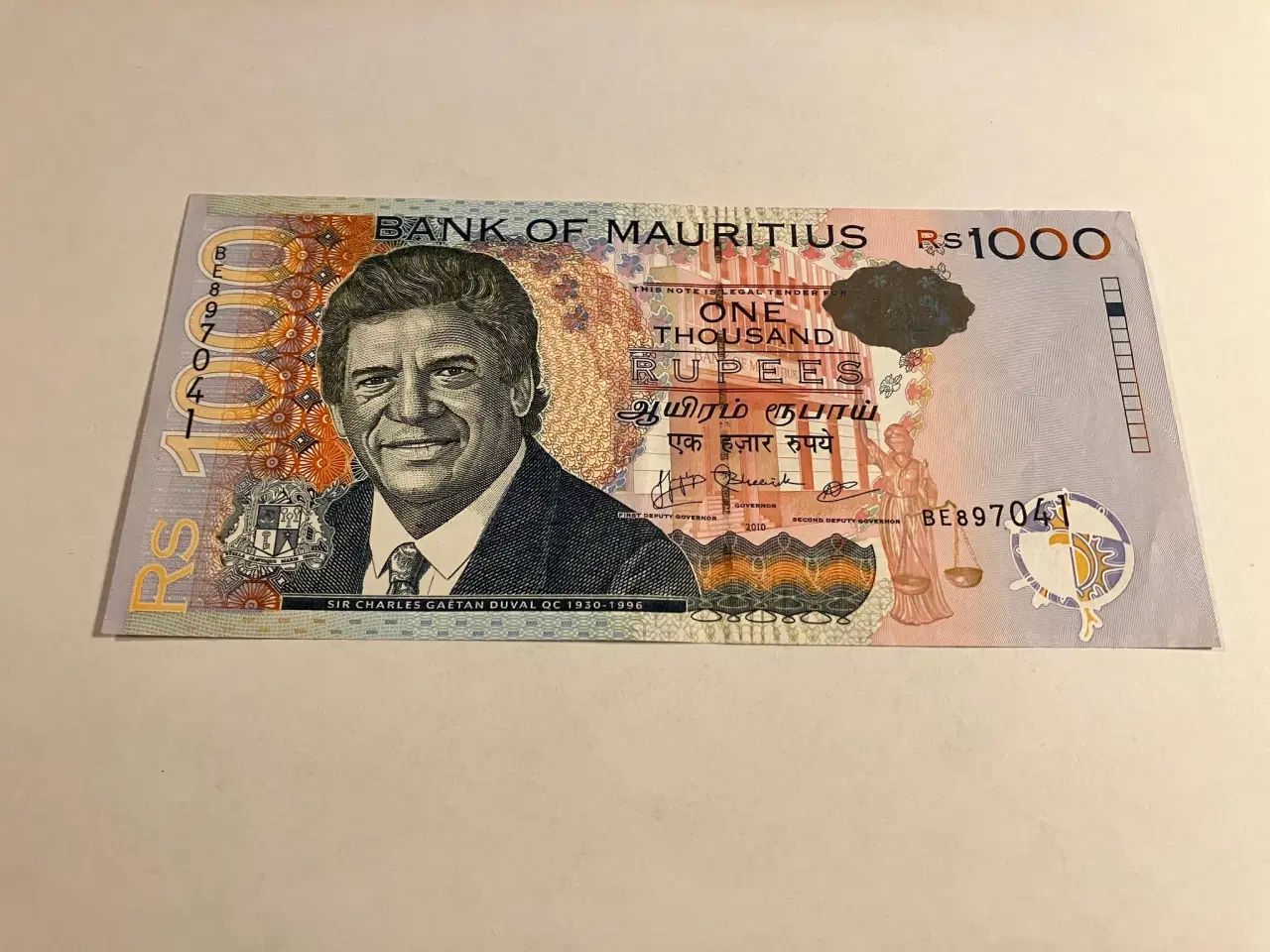 Billede 1 - 1000 Rupees Mauritius 2010