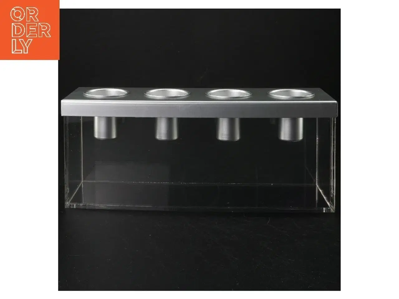 Billede 1 - Lysestage i børstet stål med plads til fire lys