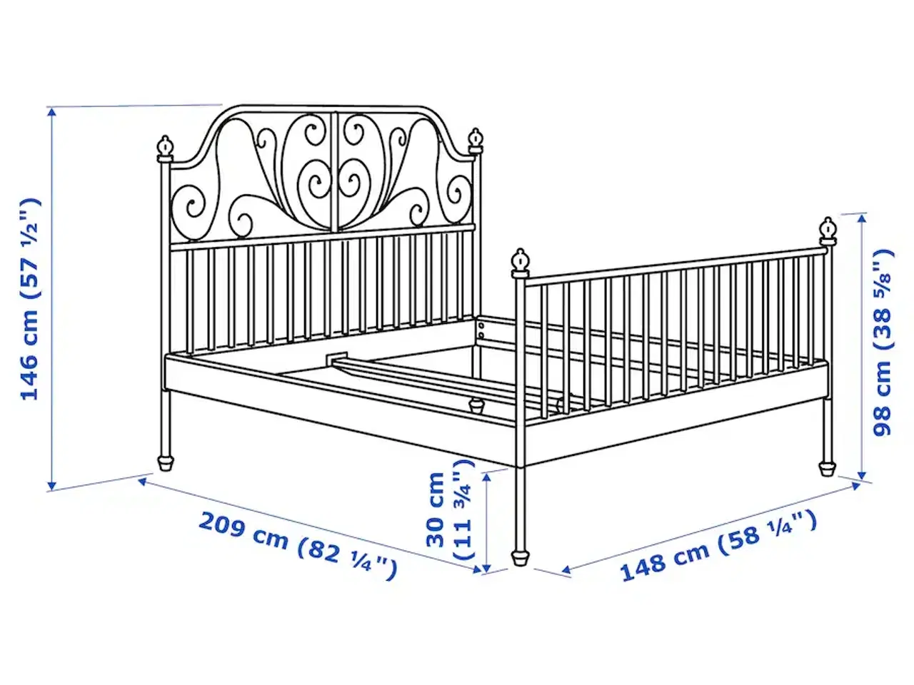 Billede 2 - Sengeramme ikea leirvik