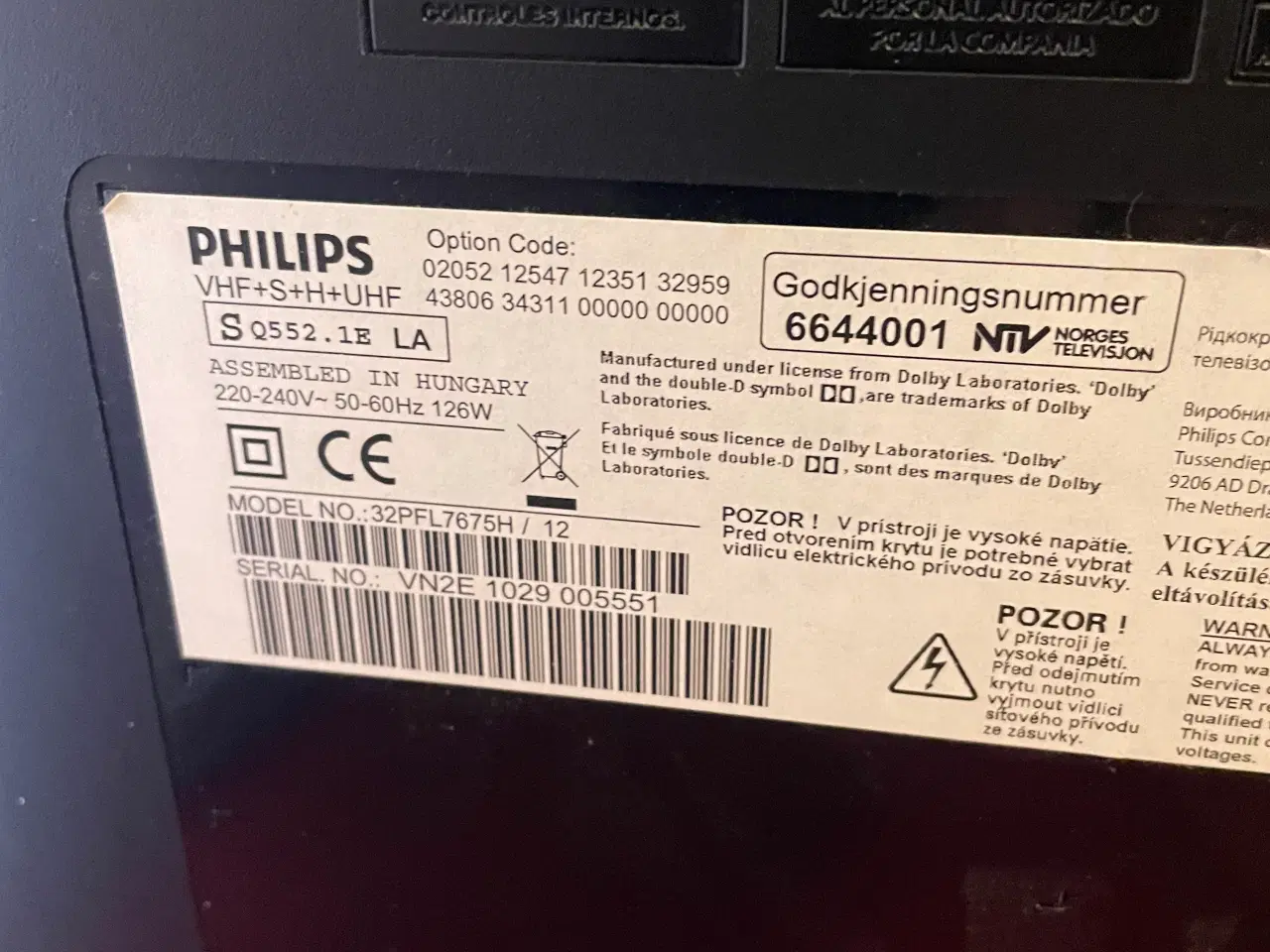 Billede 3 - Fladskærm. Philips 32 tommer full hd 