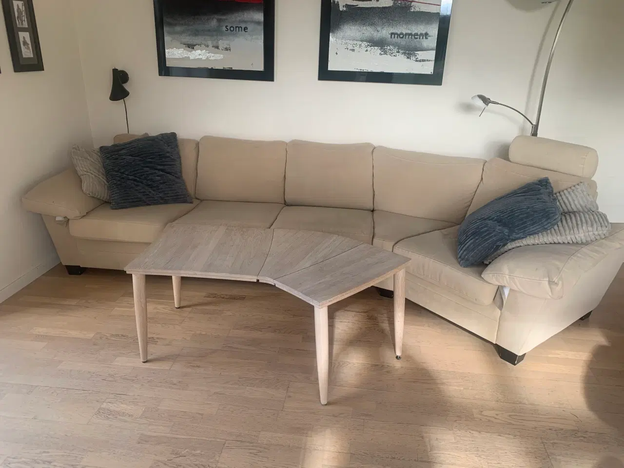 Billede 4 - Smart lys hjørne sofa med bord