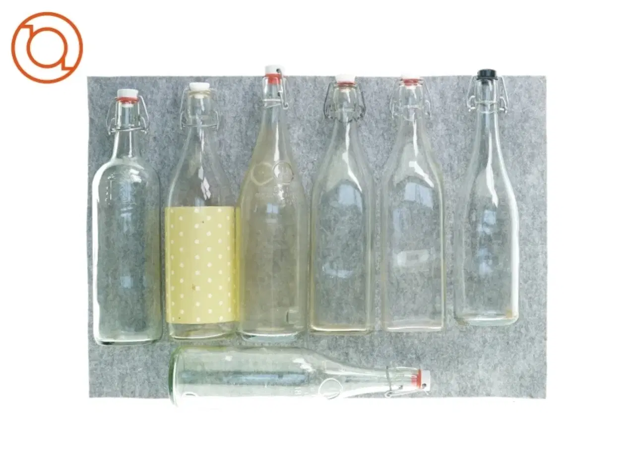 Billede 1 - retro patentflasker, gamle Glasflasker (str. 30 cm)