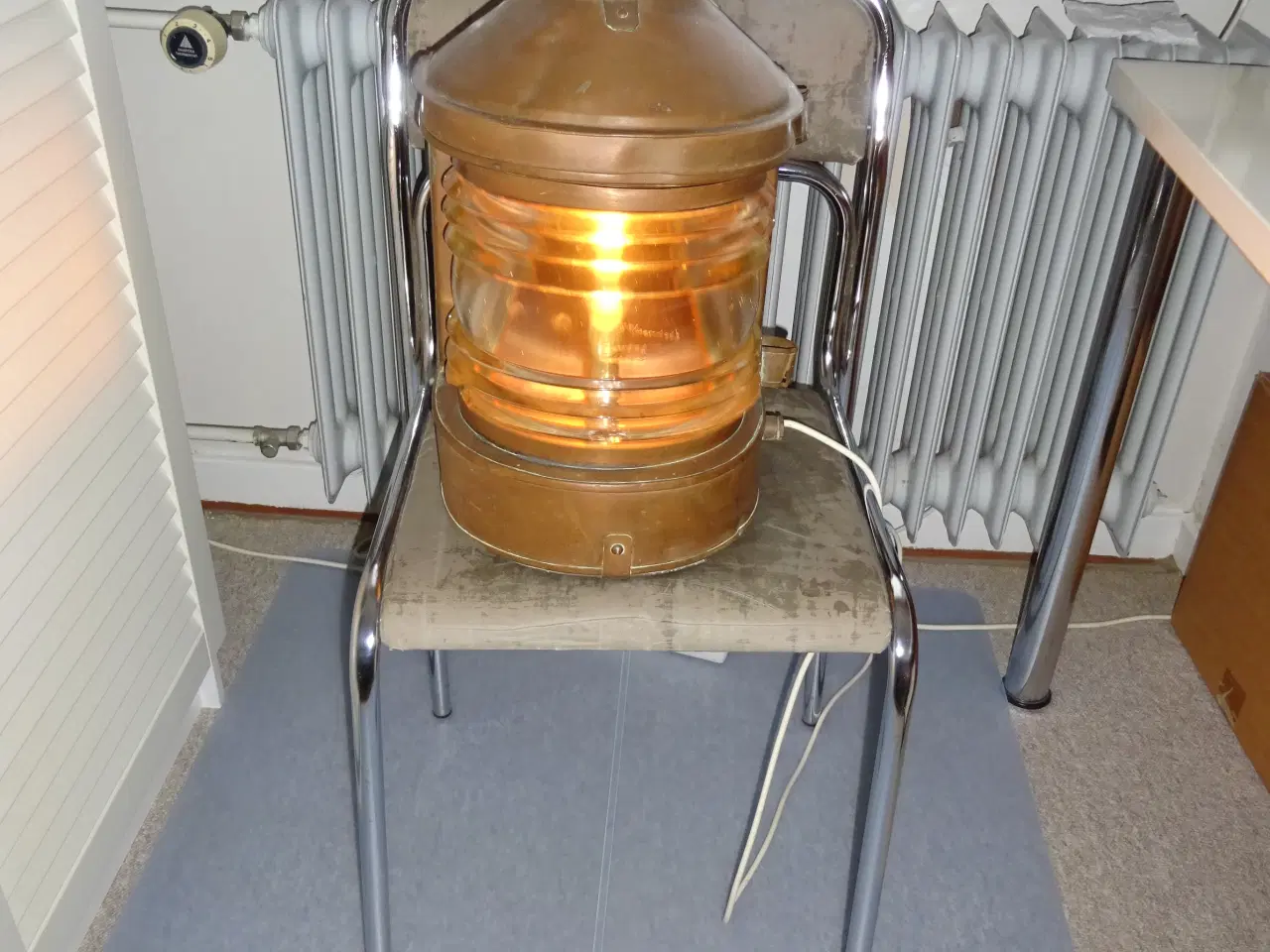 Billede 3 - Skibslanterne med stor Glasindsats