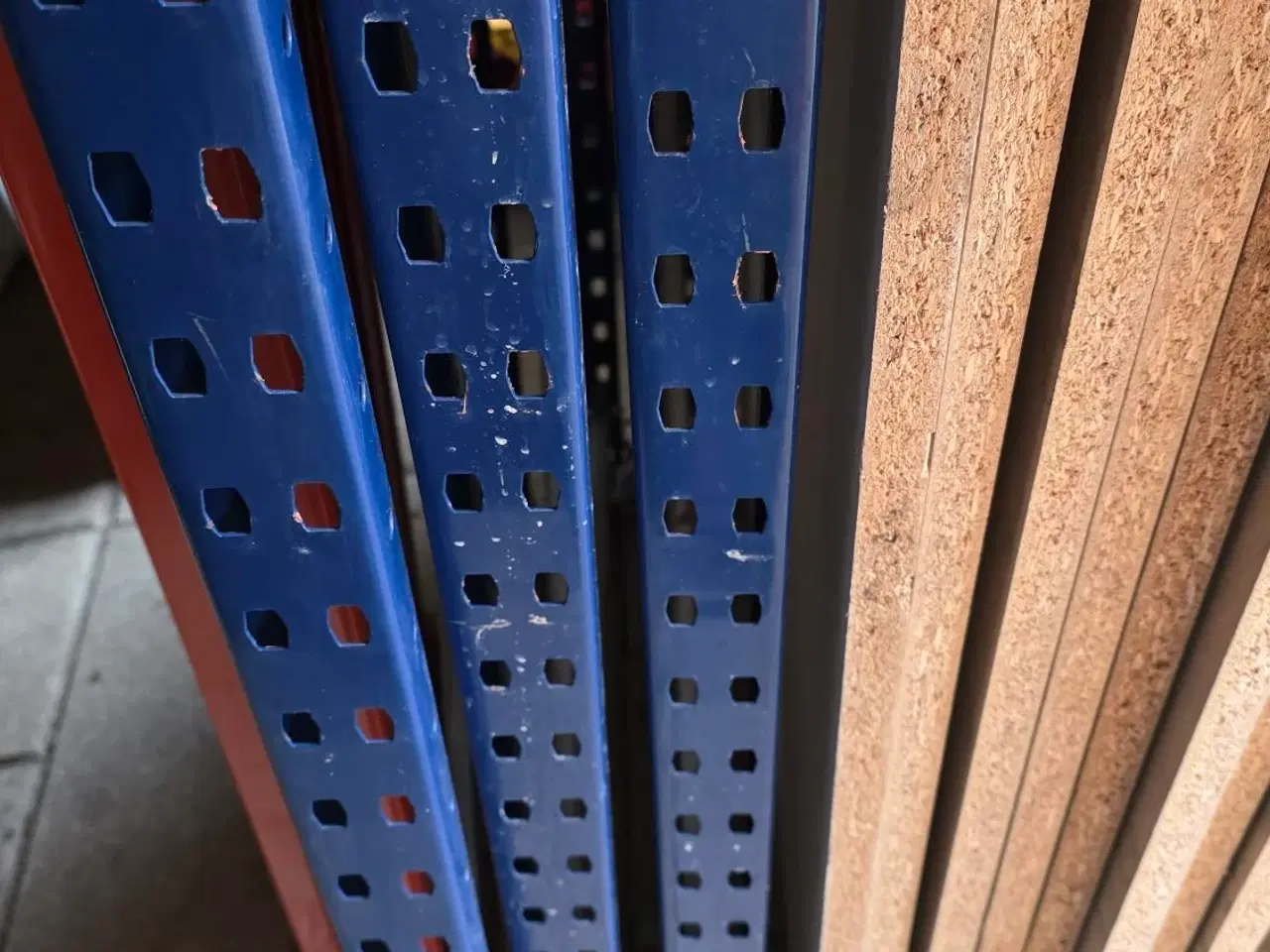 Billede 3 - Komplet stål lagerreol, 2 Fag, 4 Lag, 180cm vanger