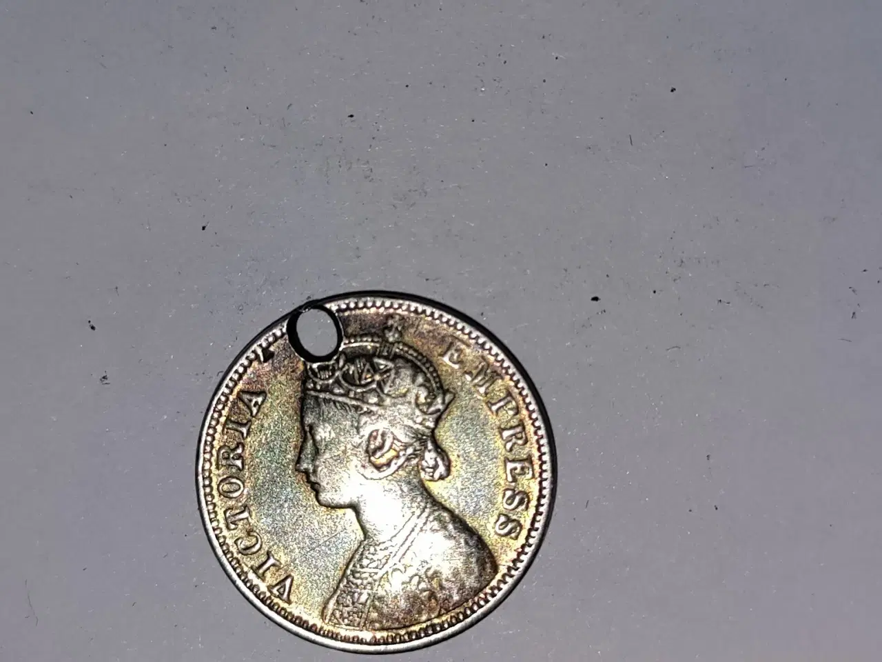 Billede 2 - 1/4 Rupee India 1881 - Dårlig stand