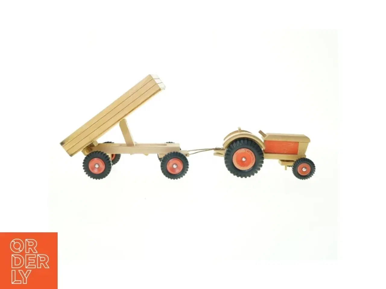 Billede 2 - Træ legetøj Traktor med lad (str. 66 x 18 cm)