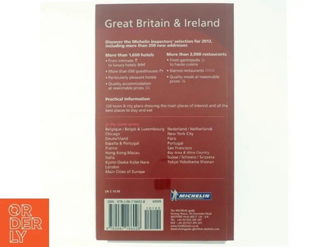 Billede 3 - Great Britain and Ireland Two Thousand and Twelve af MICHELIN TRAVEL PUBLICATIONS (Bog)