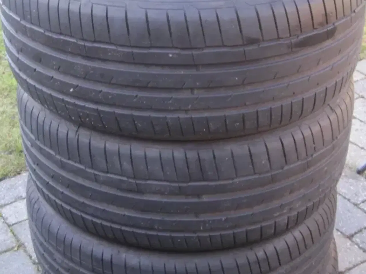 Billede 1 - 4 stk lidt brugte 20" Hankook sommerdæk til Elbil