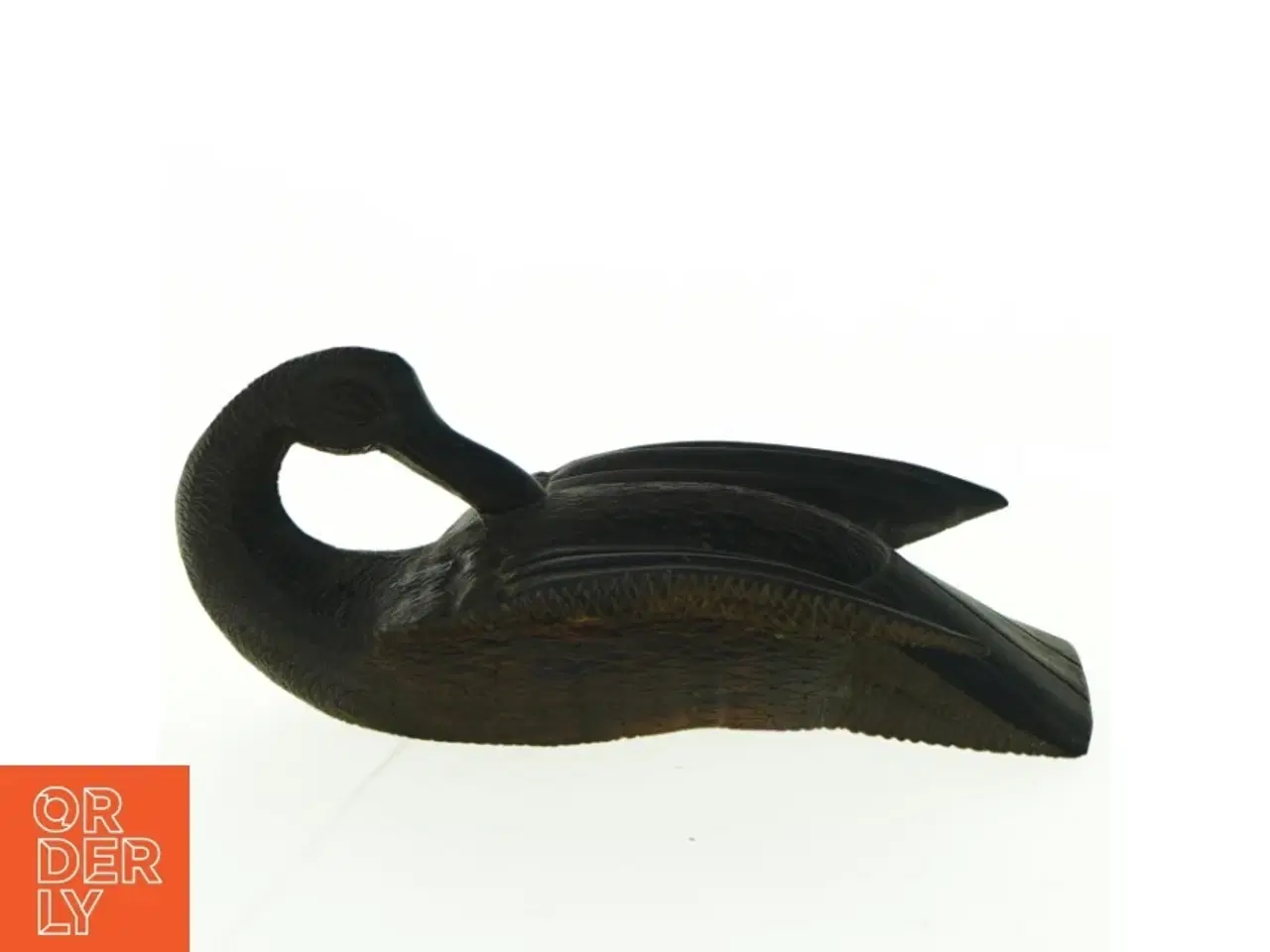 Billede 1 - Træskulptur af and (str. 14 cm)