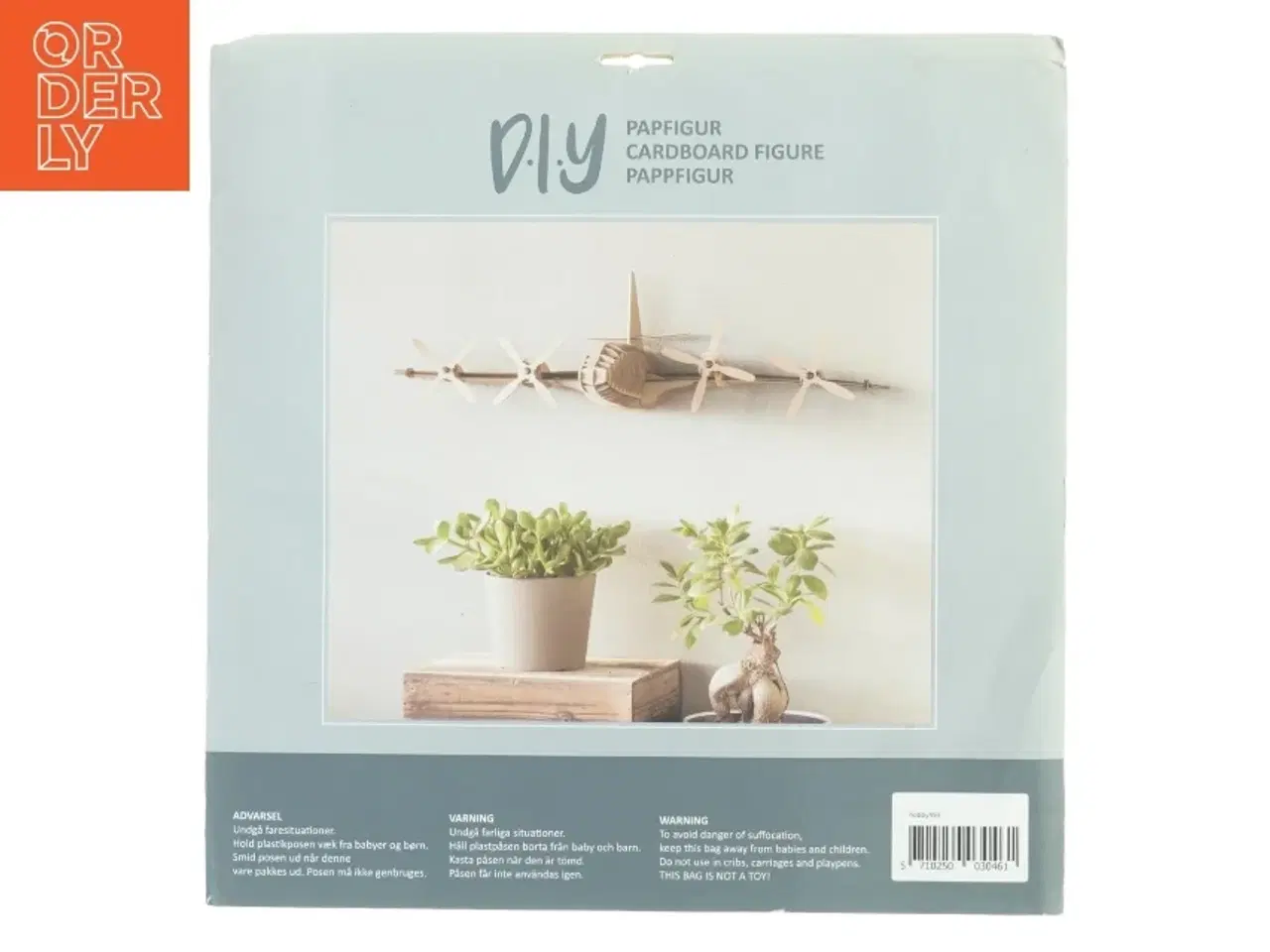 Billede 2 - Papfigur flyvemaskine (str. 33 x 32 cm)