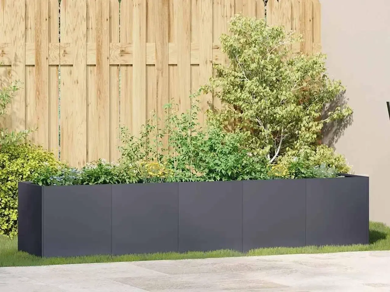 Billede 3 - Plantekasse antracit 200x40x40 cm koldvalset stål