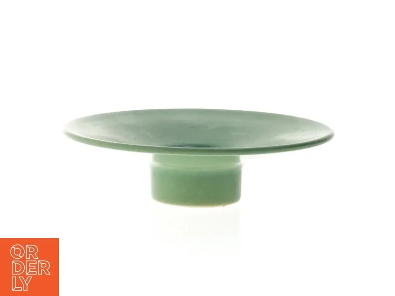 Billede 1 - Grøn keramikfad (str. Ø 18 cm)