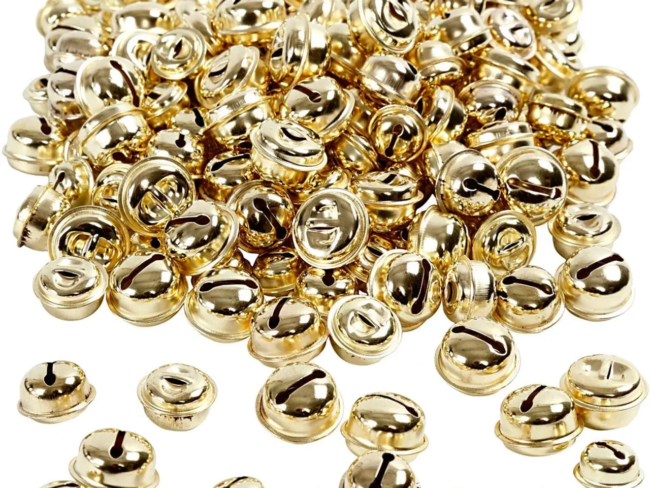Billede 1 - Bjælder, diam. 13+15+17 mm, guld, 220ass./ 1 pk.
