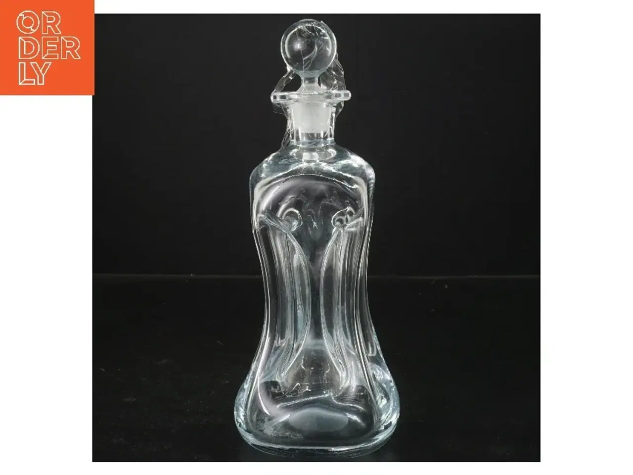 Billede 1 - Glasflaske med prop (str. 24 cm)fra holmegaard