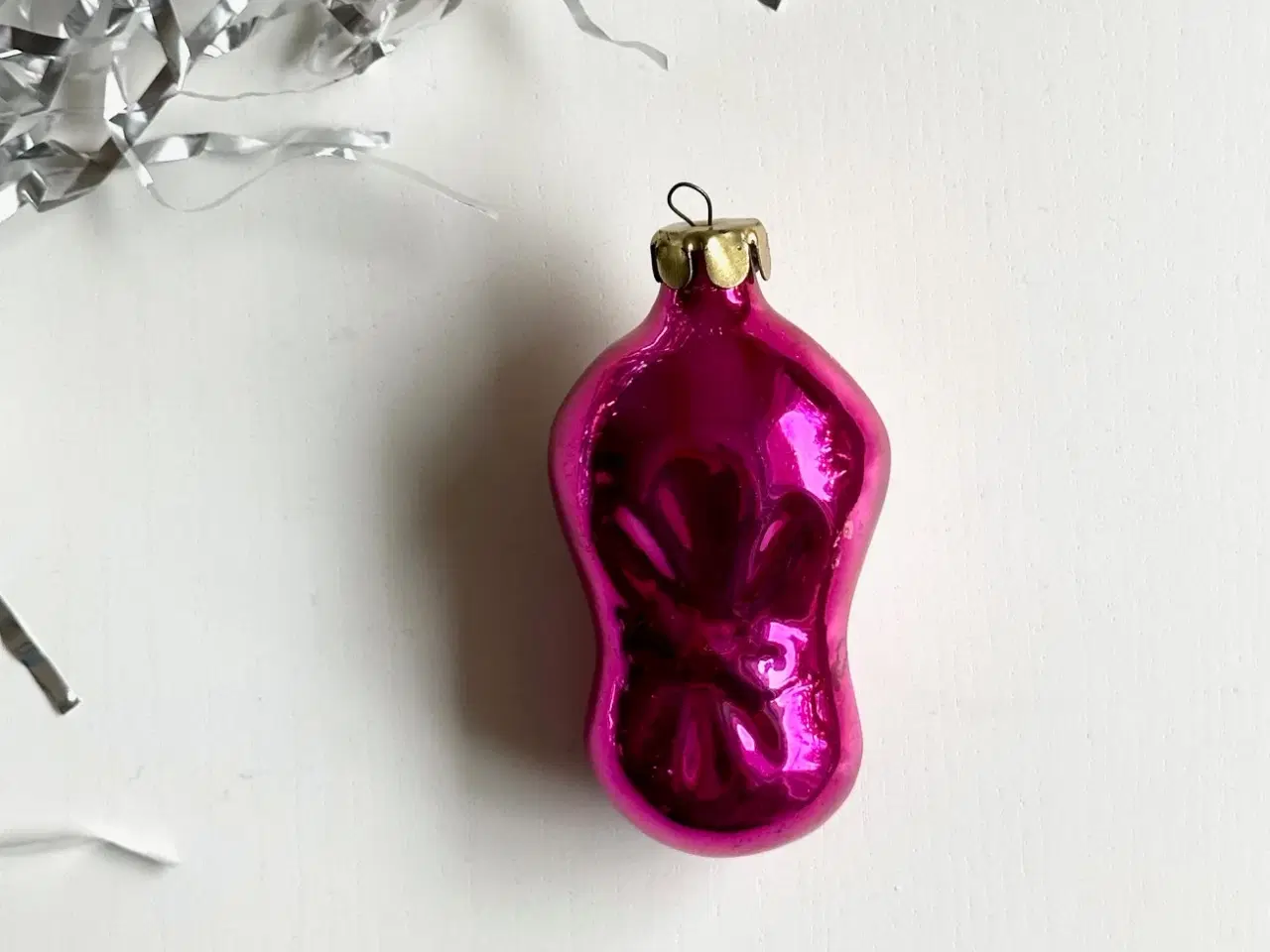 Billede 4 - Vintage julekugle, pink baby