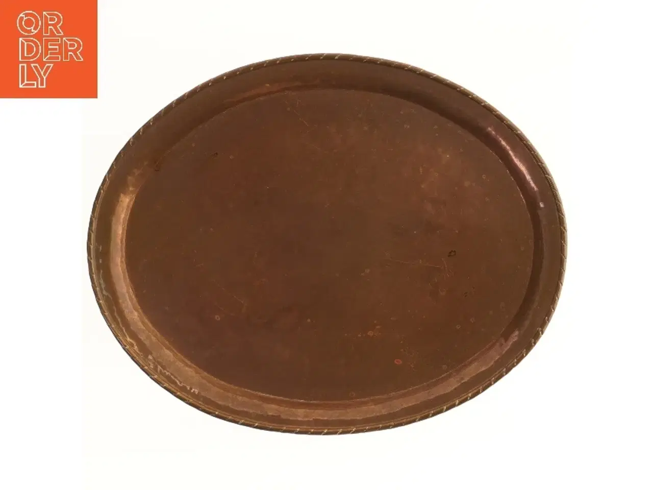 Billede 1 - Rund kobberbakke (str. 47x37 cm)