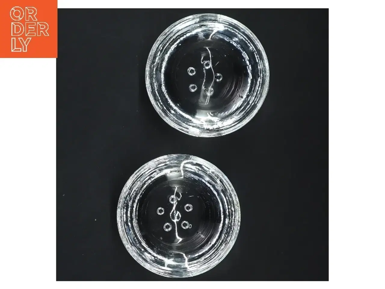 Billede 1 - Glas fyrfadslys holdere (str. 9x4 cm)