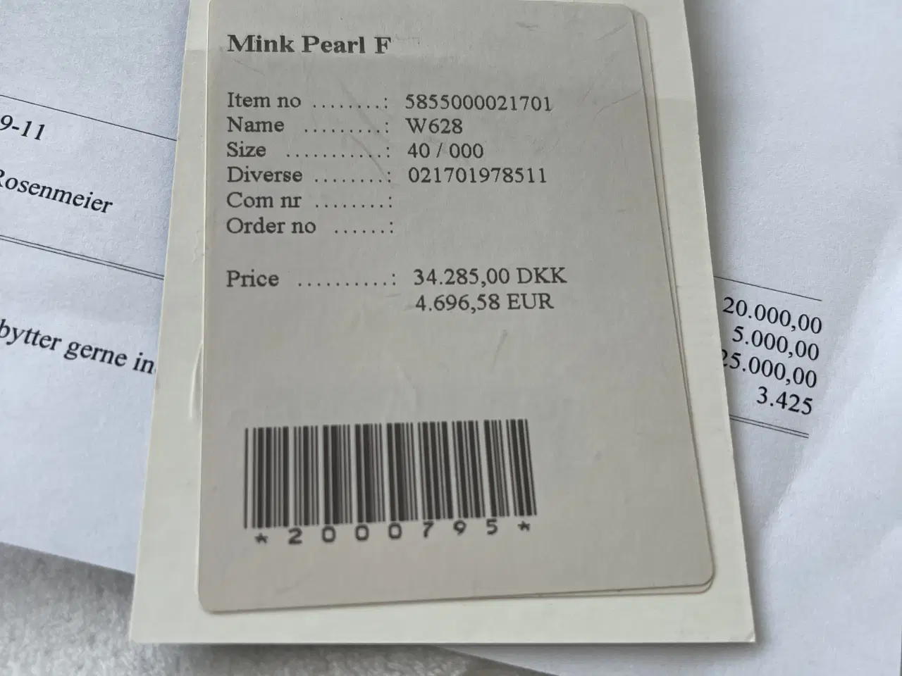 Billede 1 - Stampe mink pels halvlang 