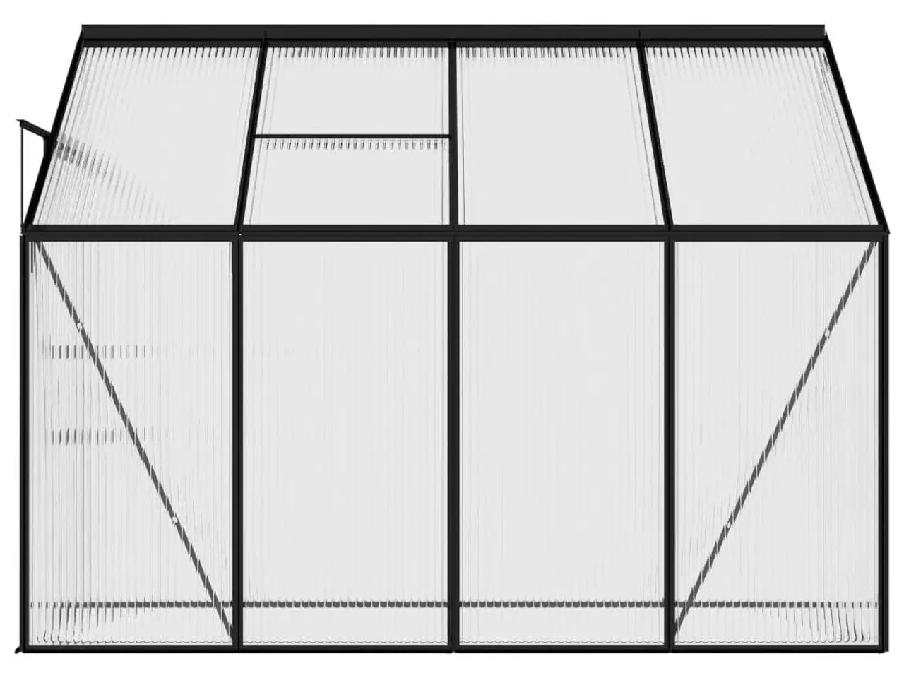 Billede 6 - Drivhus 5,02 m³ aluminium antracitgrå