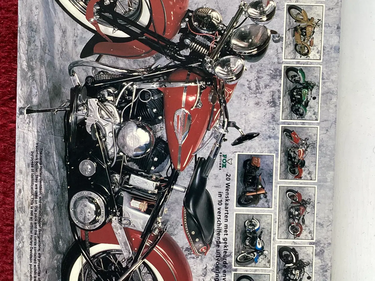 Billede 2 - Kort- postkort af Harley Davidson motorcykler 