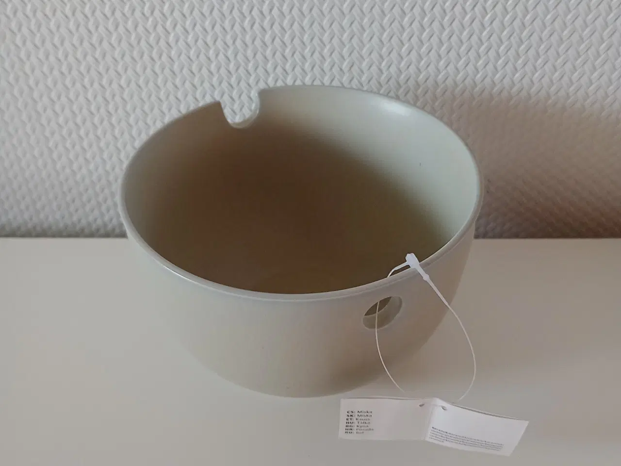 Billede 2 - Strikke skål i keramik. ny!