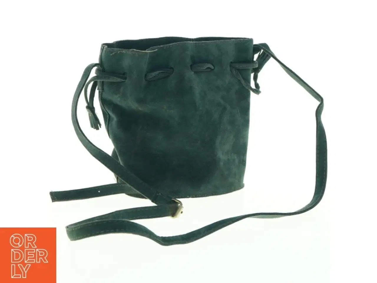 Billede 1 - Grøn lædertaske fra Lanweier (str. 21 x 20 cm)