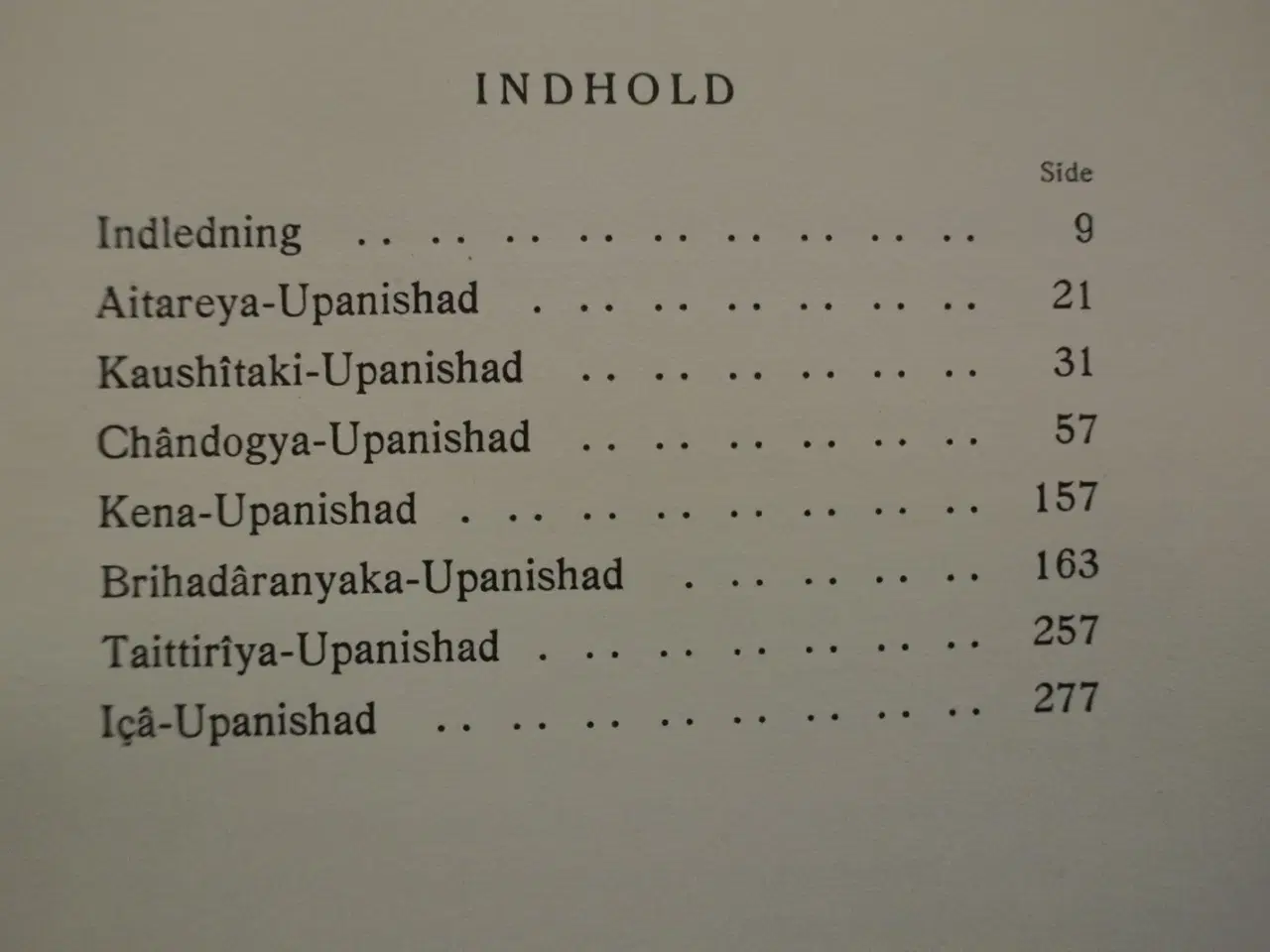 Billede 3 - de ældste upanishader, oversat af poul tuxen, emne
