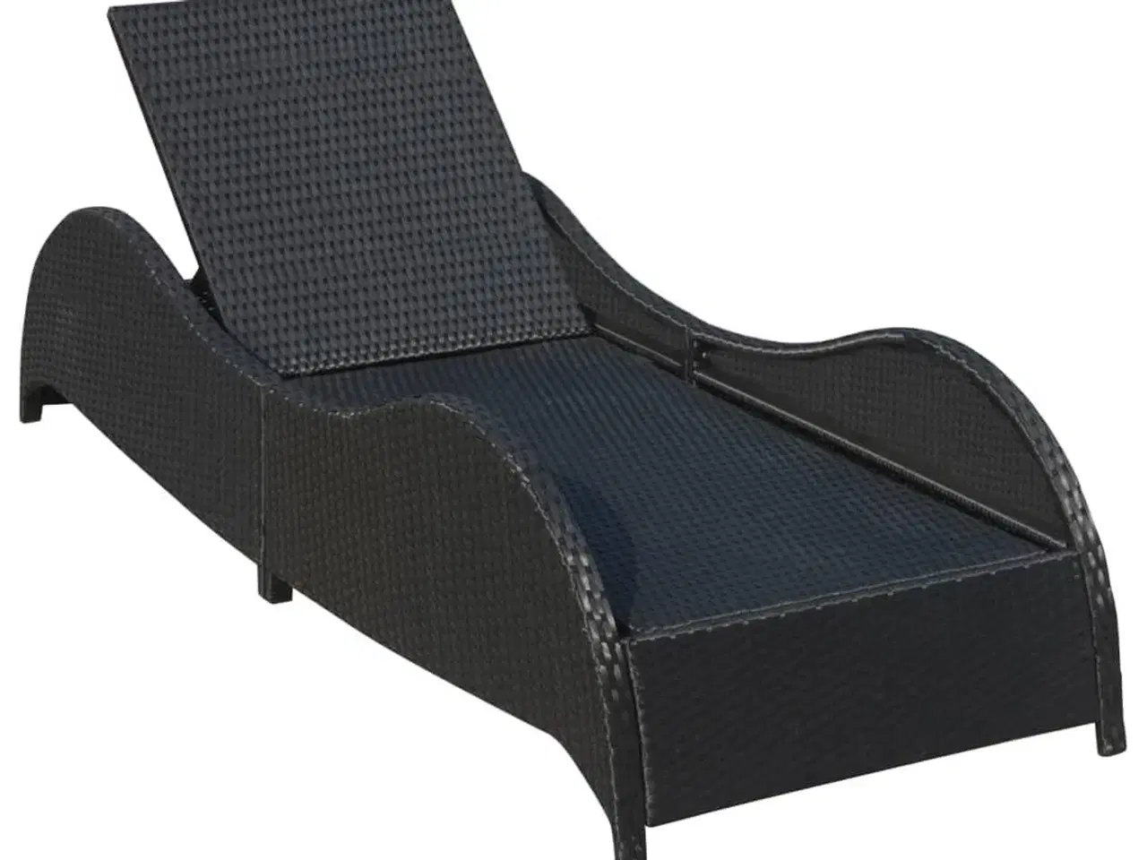 Billede 5 - Liggestol med hynde polyrattan sort
