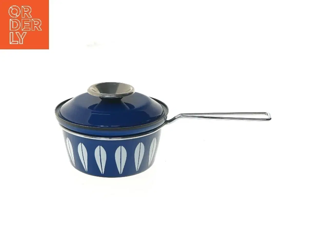 Billede 1 - Lotus Lyngby - sjælden udgave, blå kasserolle med låg (str. Ø 16 cm)