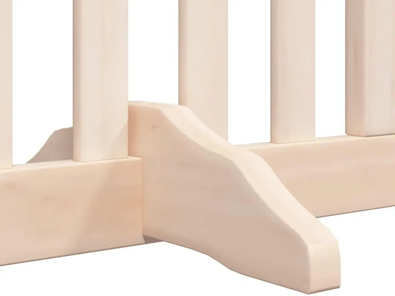 Billede 10 - Hundegitter med dør, foldbar, 4 paneler, 320 cm, poppeltræ