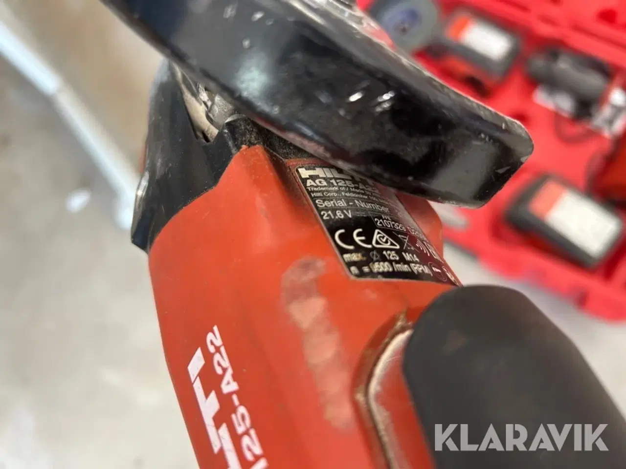 Billede 4 - Akku Vinkelsliber Hilti AG125