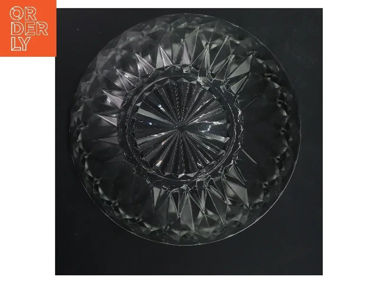 Billede 2 - Glas skål med mønster (str. Ø 23 cm)