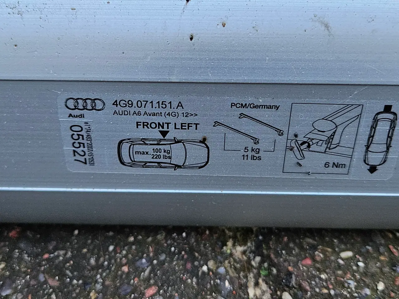 Billede 4 - Originale Tagbøjler Audi A6 4G C7