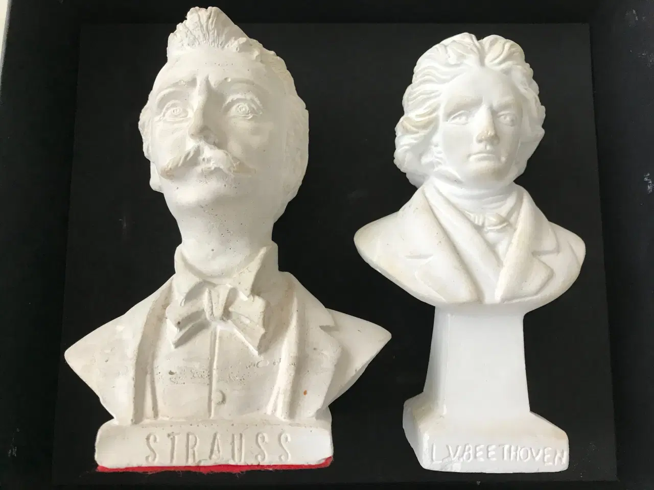 Billede 1 - Figur Beethoven &  Strauss h 15 cm