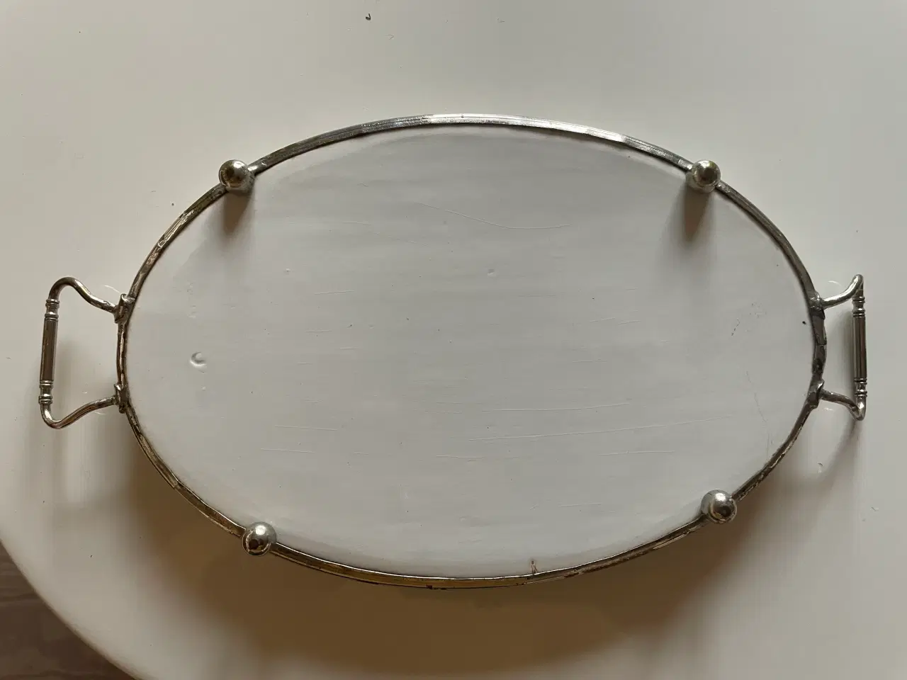 Billede 3 - Serveringsbakke med porcelænsindsats