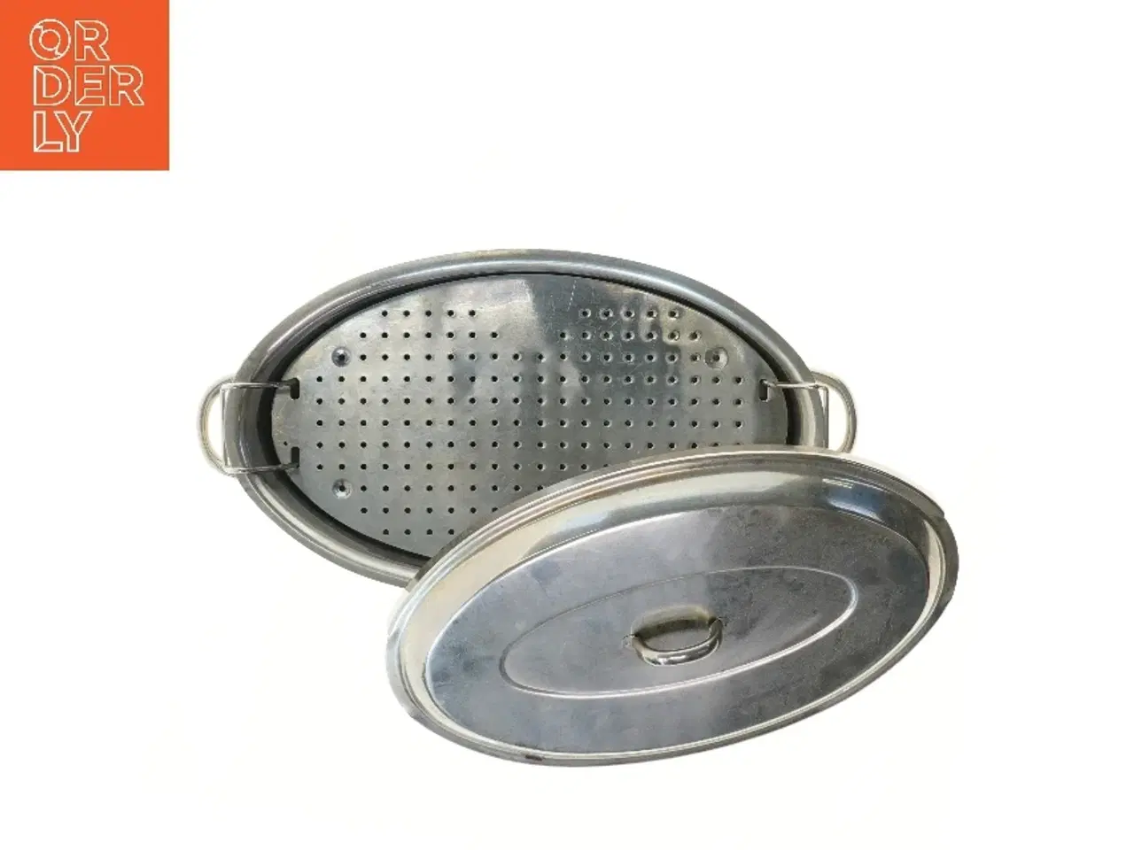 Billede 3 - Oval stegegryde med låg (str. 40x23,5 cm)