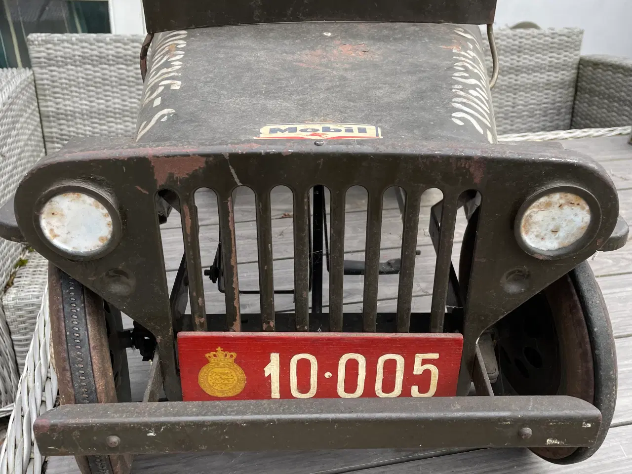 Billede 4 - Gl. pedalbil / trædebil militær Jeep