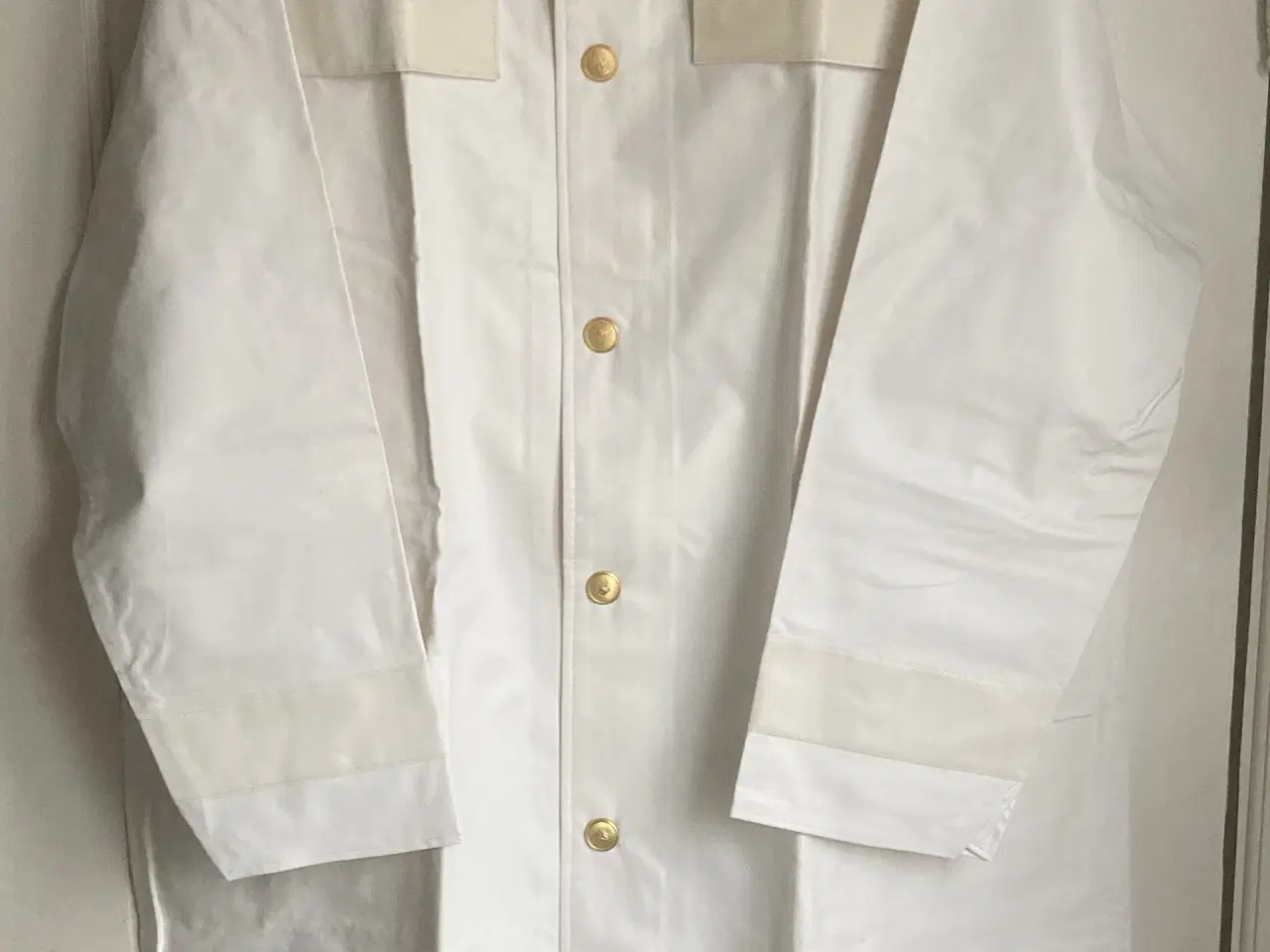 Billede 1 - Hvid Politi regnfrakke fra 70`erne